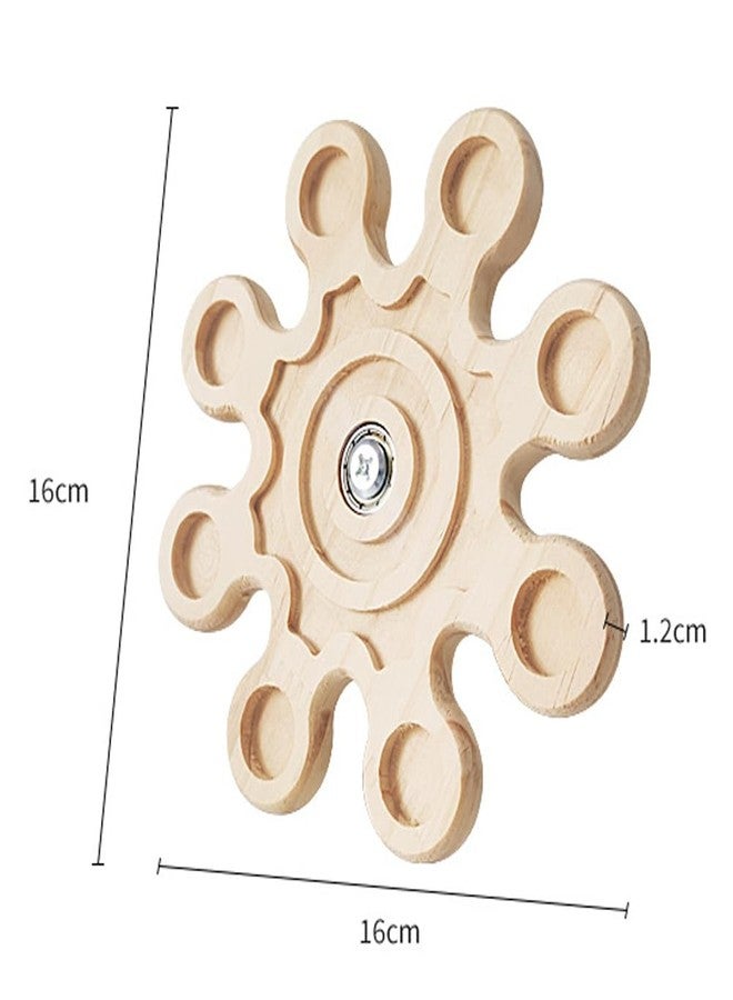FORZENA Chinchilla Chew Toys Rotating Natural Wood Teeth Grinding Interactive Enrichment Toys Hanging Exercise Wheel for Small Pet Rat Hamster Ferret Bunny Squrriel (Snow) - Image 5